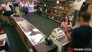 Dude At The Pawn Shot Has A Huge Dick To Fuck This Cute Amateur