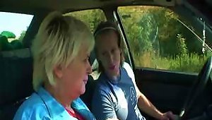 Granny Is Picked Up From The Road And Fucked In The Car