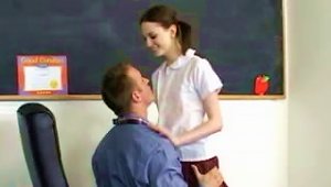 Cute Student Andrea Anderson Strips For Her Teacher