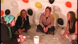 Party College Teens Play Truth Or Dare For Fun