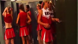 Sexy Cheerleaders Go Lesbian In The Shower In Hardcore Video