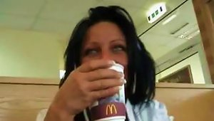 Brunette Starts At Mcdonalds And Then Goes Out For A Fuck
