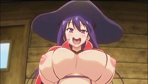 Busty Hentai Witch Rides