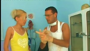 Cute Blonde With Small Tits Get  Fucked By Crazy Doctor