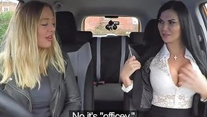 Fake Driving School Lesbian Sex With Hot Australian Babe