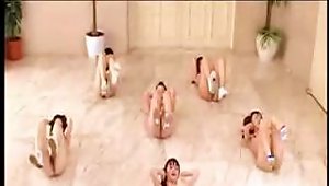 Japanese Girls Go Nudist And Workout With Aerobics In The Buff