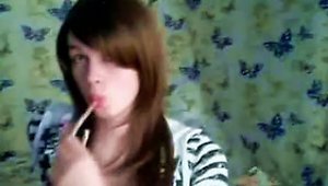 Hot Homemade Teen Trap Strips And Masturbates On Webcam