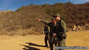 Border Patrol Officers Lay The Pipe To A Hot Chick They Caught