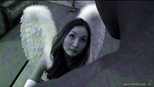 Lacey Tom Sucks On A Big Black Cock Dressed As An Angel