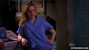 Hot  Melissa George Takes Off Her Nurse Robe