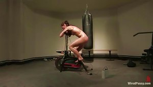 Ariel X Gets Her  Destroyed By A Fucking Machine In A Cellar