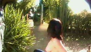 Lesbian Slave In Latex And Bound Is Taken Outside For Punishment